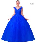 Robe de bal princesse bleu élégante et raffinée