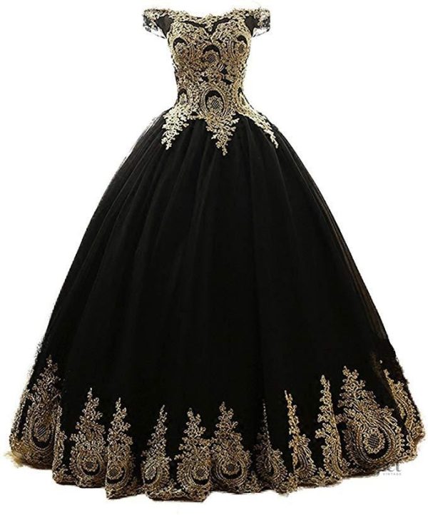 robe-de-bal-princesse-noir-1 Robe de bal princesse noire élégante