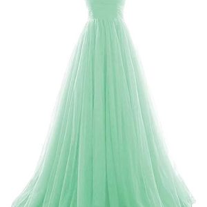Robe de bal verte princesse élégante