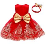 Robe baptismale pour fille avec style princesse