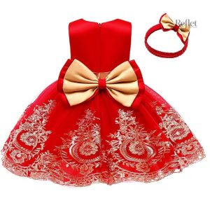 Robe baptismale pour fille avec style princesse