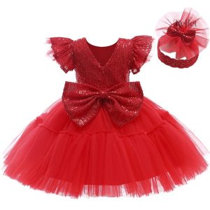 Robes pour baptême, modèle princesse pour petite fille
