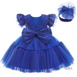 Robe de cérémonie pour bébé avec détails raffinés
