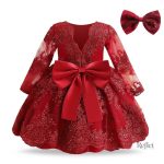 Robe baptême élégante pour petite fille