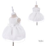 Robe princesse pour bébé 1 an en blanche