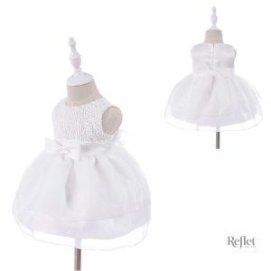 Robe princesse pour bébé 1 an en blanche