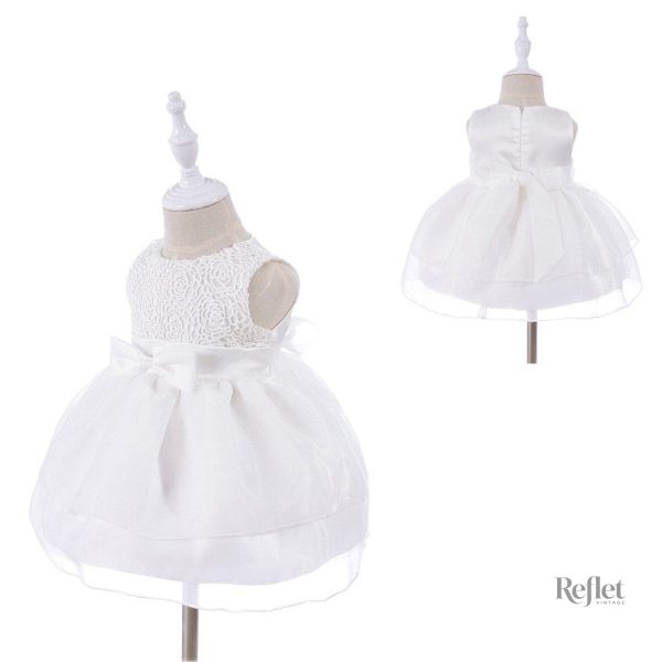 Robe princesse pour bébé 1 an en blanche