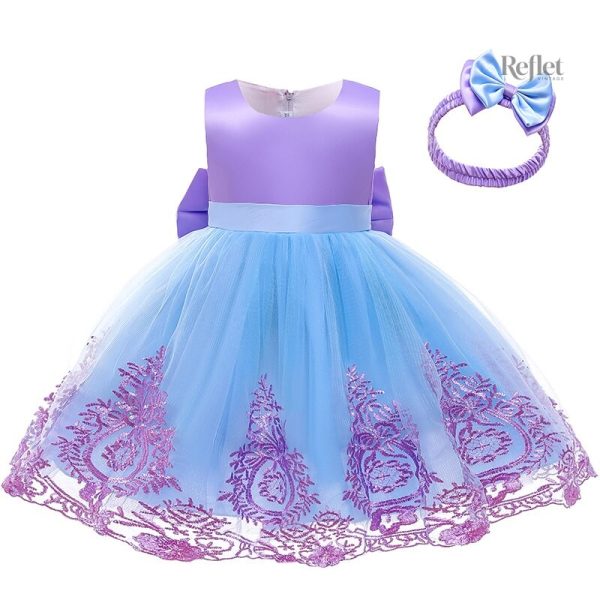 Robe de bébé élégante à manches courtes