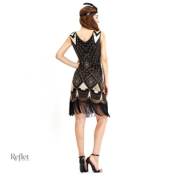 Robe de cérémonie élégante années 30 femme