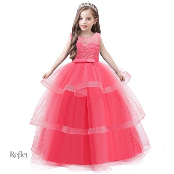 Robe de princesse à manches courtes