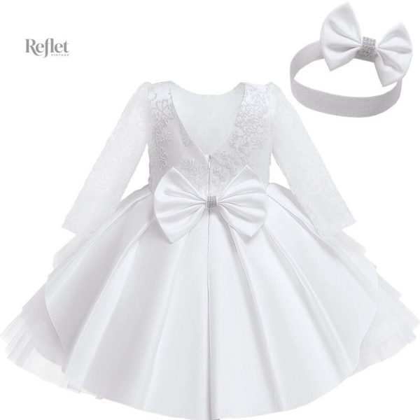 Robe princesse bébé en satin doux