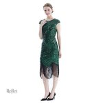 Robe année 20, style flapper chic avec franges