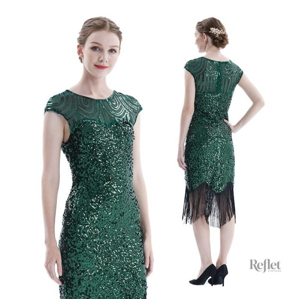 Robe de cocktail glamour, esprit des années folles