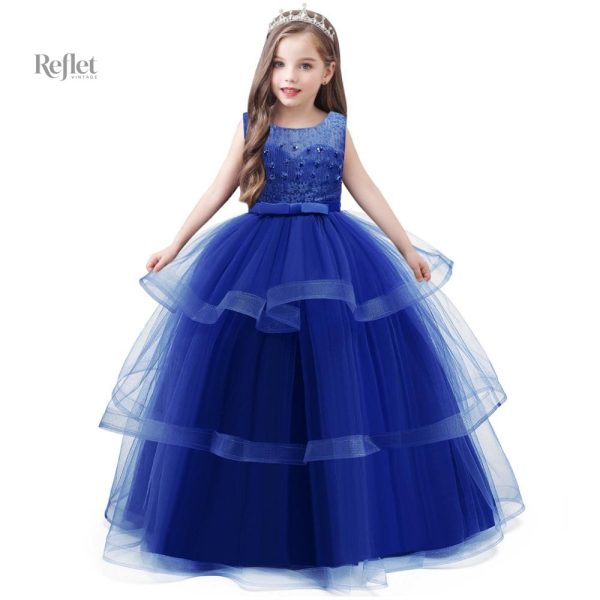 Robe de cérémonie pour fillette avec tulle
