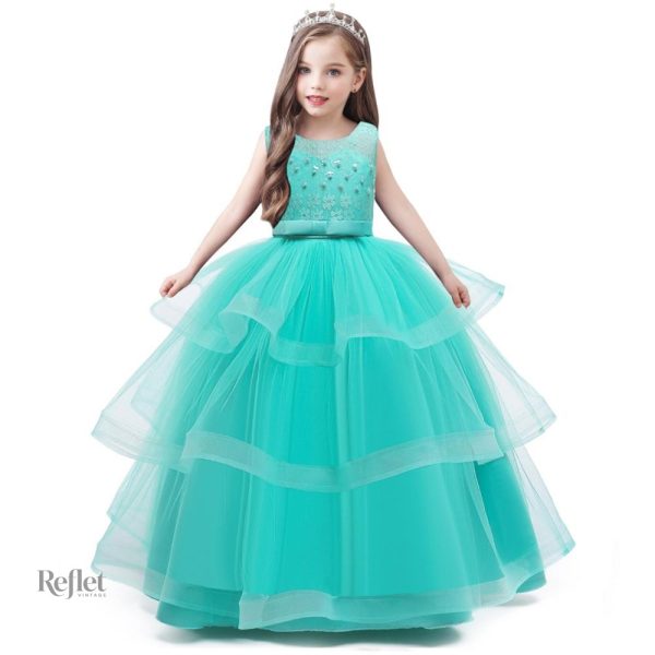 Robe blanche pour fille, élégante et chic