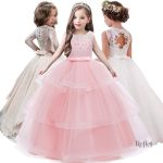 Robe de communion pour petite fille, style unique