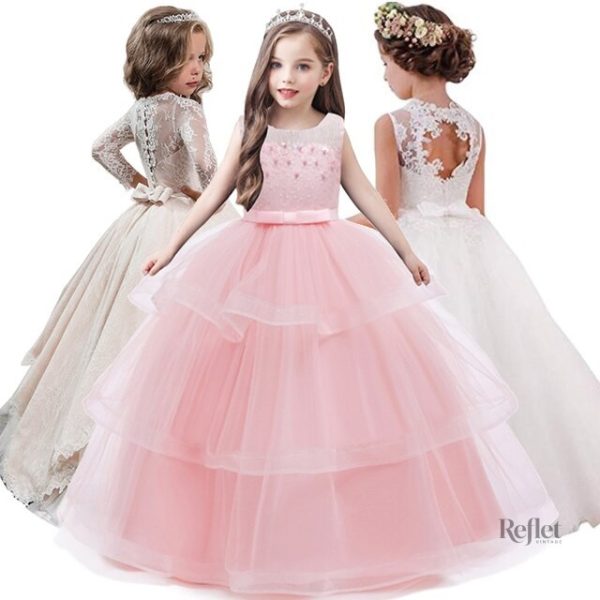 Robe de communion pour petite fille, style unique