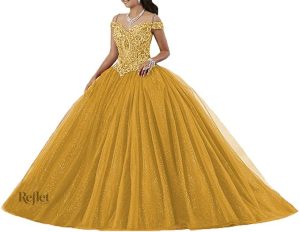 Robe Princesse Couleur Or