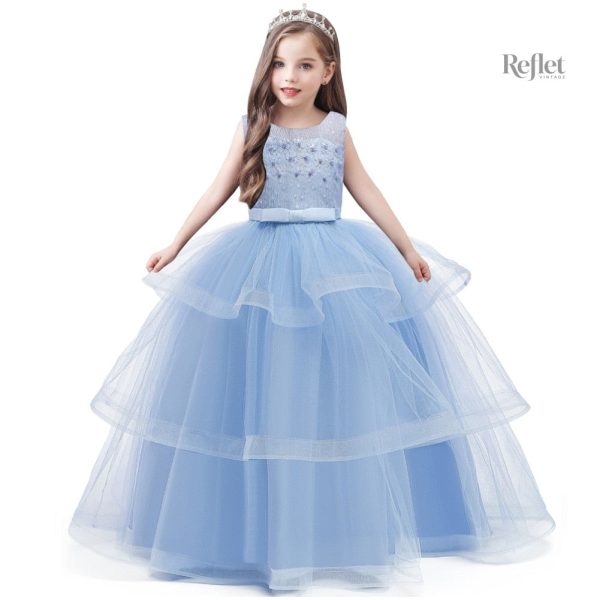 Robe princesse fille avec jupe volumineuse