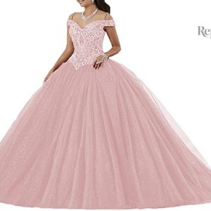 Robe de fiancée rose clair style princesse