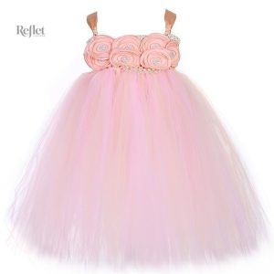 Robe de fillette style princesse pour fêtes
