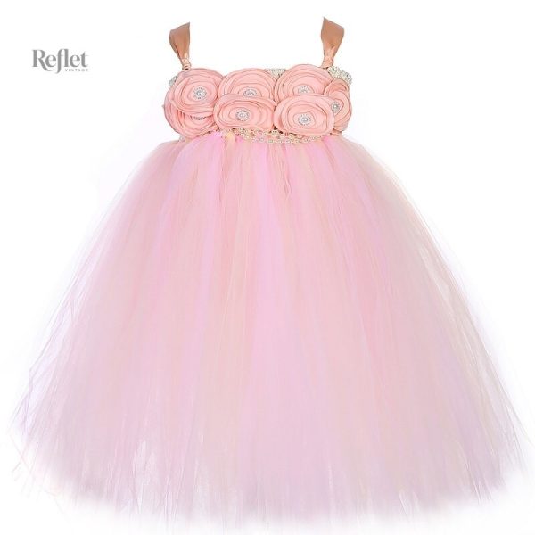 Robe de fillette style princesse pour fêtes