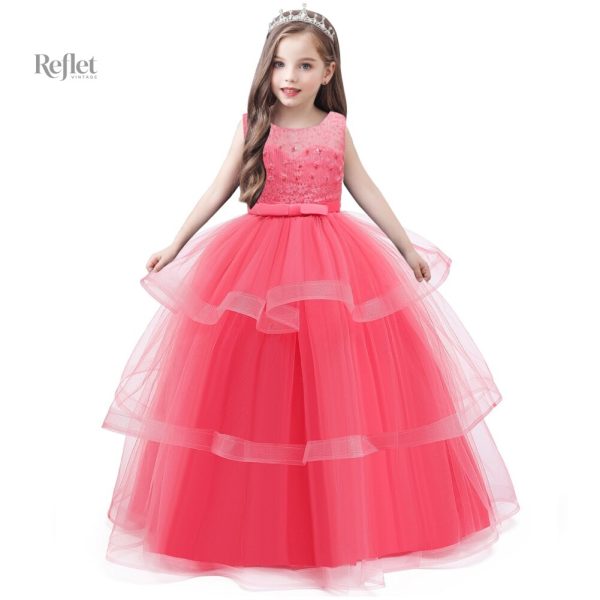 Robe de mariage en tulle pour petite fille