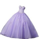 Robe de mariage princesse en lavande élégante et romantique