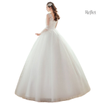 Robe blanche pour mariage avec corsage délicat