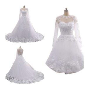 Robe de mariée 2018, silhouette princesse pour un look chic