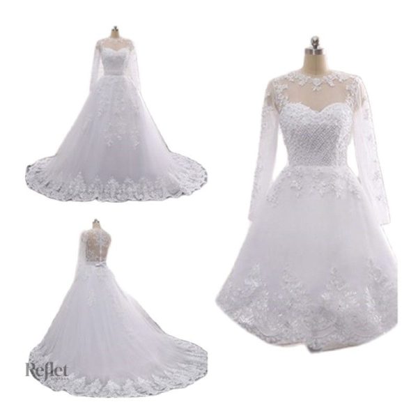 Robe de mariée 2018, silhouette princesse pour un look chic