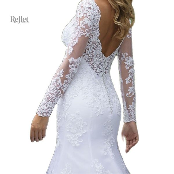 Robe de mariée silhouette princesse avec traîne