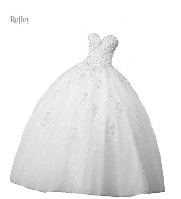robe-de-mariee-blanche-dos-nus-princesse-1 Robe de mariée blanche dos nu style princesse