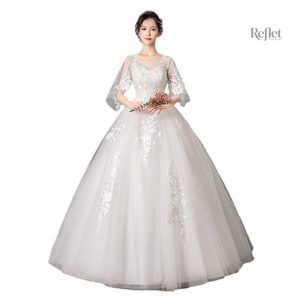 Robe de mariée princesse à manches pour un look élégant