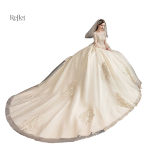 Robe de mariée élégante avec détails scintillants