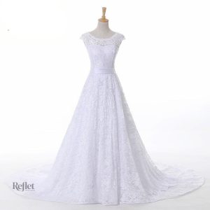 Robe de mariée bustier en dentelle princesse