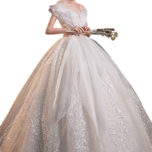 Robe de mariée avec jupe volumineuse et design raffiné
