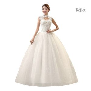 Robe de mariée princesse élégante en couleur douce