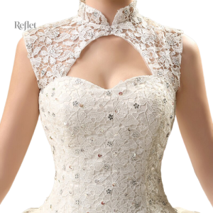 Robe de mariée au designprincesse, chic et romantique