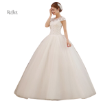 Vêtements de mariage princesse, robe à manches courtes
