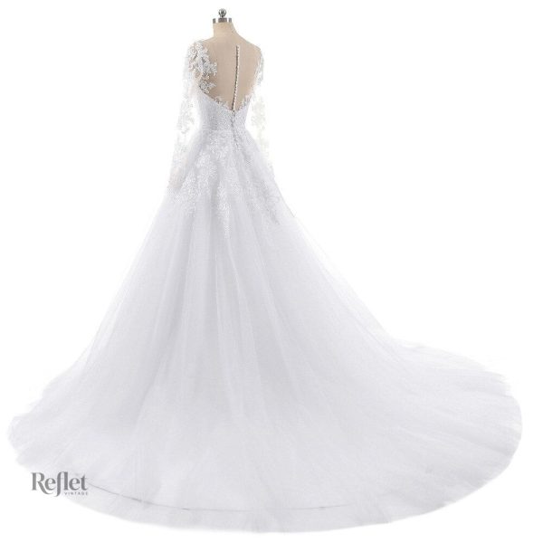 Robe de mariage glamour avec corsage délicat