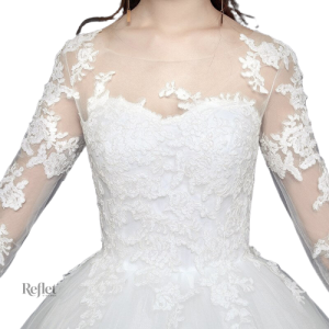 Robe de style princesse, idéale pour un mariage de conte de fées