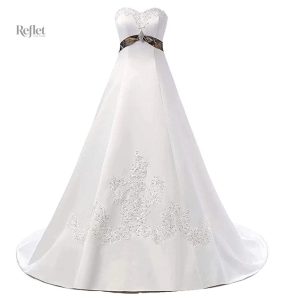 Robe de mariée dos nu, silhouette princesse romantique
