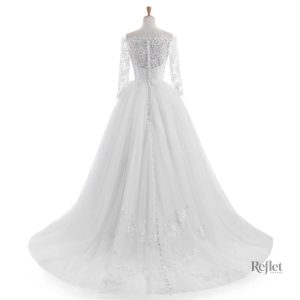 Robe élégante effet princesse pour un mariage royal