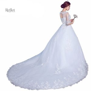 Robe de mariée elfique princesse en tulle élégant