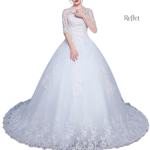 Robe de mariée féerique avec corsage ajusté