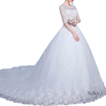 Robe de mariée princesse avec jupe ample et délicate