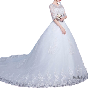 Robe de mariée princesse avec jupe ample et délicate
