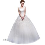 Robe de mariée évasée style princesse, élégance et romantisme