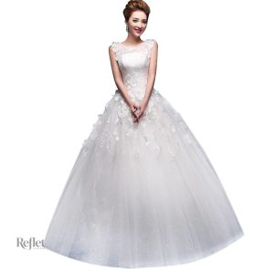 Robe de mariée évasée style princesse, élégance et romantisme